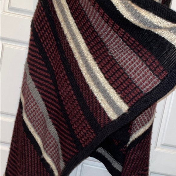 a.n.a Red and Black Shrug Sweater with Asymmetrical Design - Picture 3 of 4